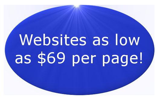 Websites as low as $69 per page!